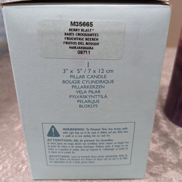 PartyLite Berry Blast Pillar Candle- 5" Retired M35665 - Picture 2 of 7